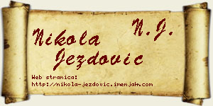 Nikola Jezdović vizit kartica